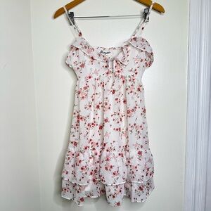 No Boundaries Floral Mini Dress Women’s Size XS Ruffles Smocked Feminine Cottage